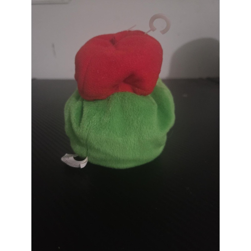 Veggie Tales French Peas Jean Claude Bean Plush, Red Hat, Gund, 1990's D21 - Picture 3 of 5